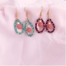 Aretes círculo flor